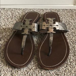 TORY BURCH GUNMETAL SANDAL